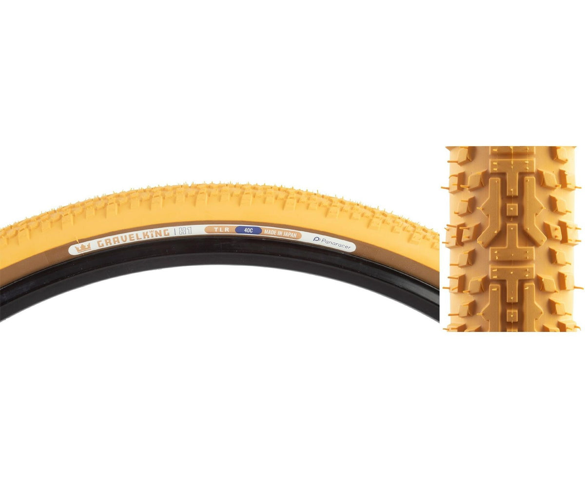 Panaracer GravelKing X1 TLR Tire 700x40c Tubeless, Folding, Honey Butter/Brown 1