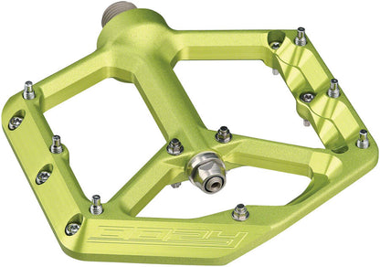Spank Oozy Pedals - Platform Aluminum 9/16" Green 1