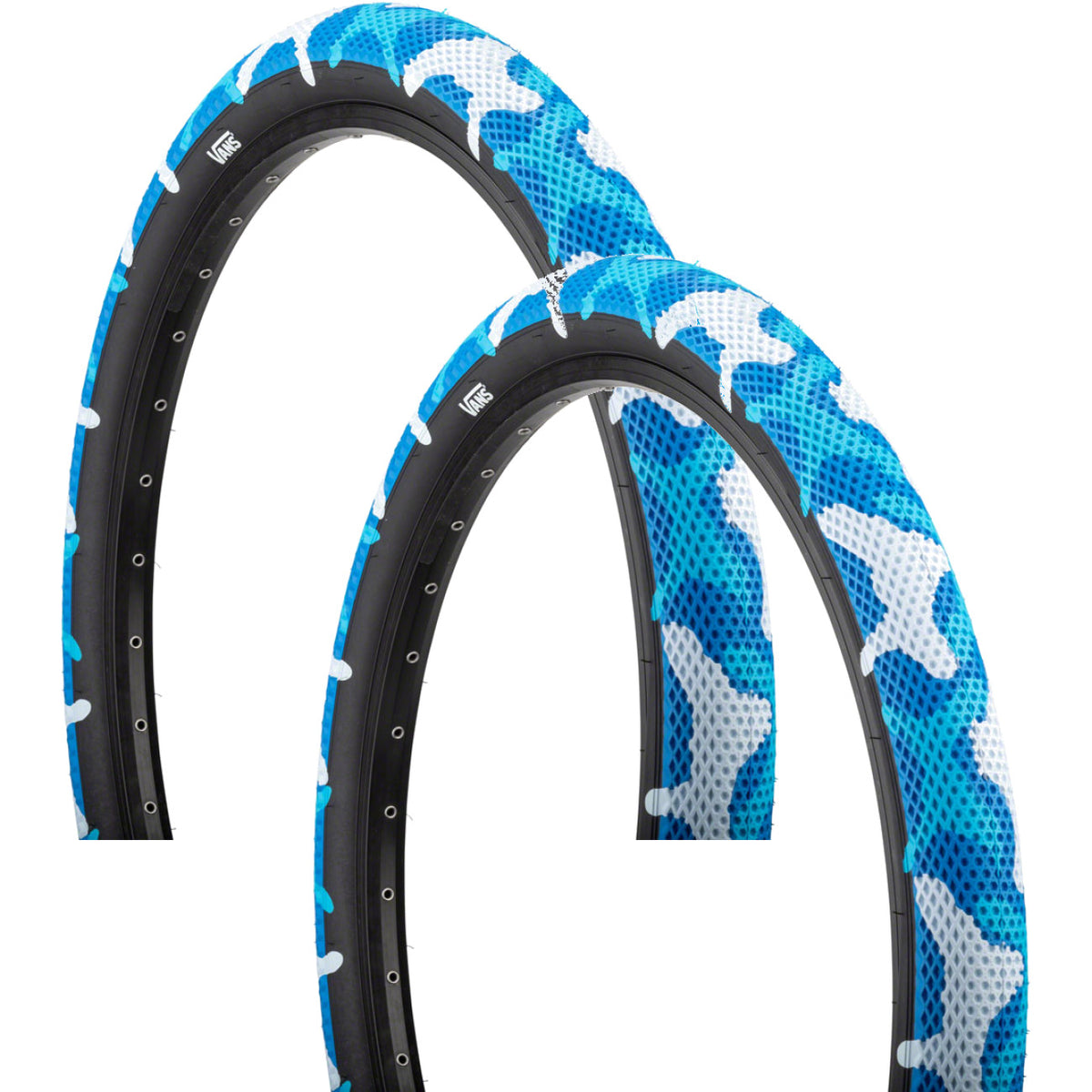 Pack of 2 Cult X Vans Tire 26 x 2.15 Clincher Wire Blue Camo/Black 1