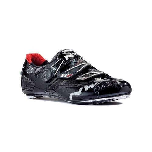 Northwave Galaxy Mens Road Bike Shoes EU 42 Black 3-Bolt Look Carbon Sole 1
