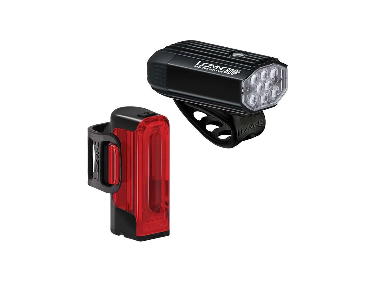 Lezyne Micro Drive 800+ / Strip Drive 300+ Bike Light Set One size Black 1