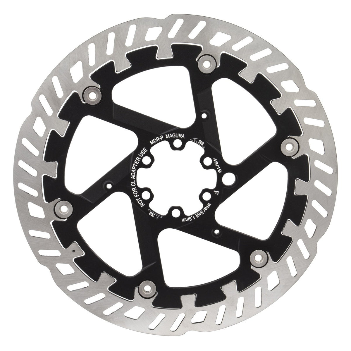 Magura MDR-P Disc Brake Rotor - 203mm, 6-Bolt, For eBike, Silver/Black 1