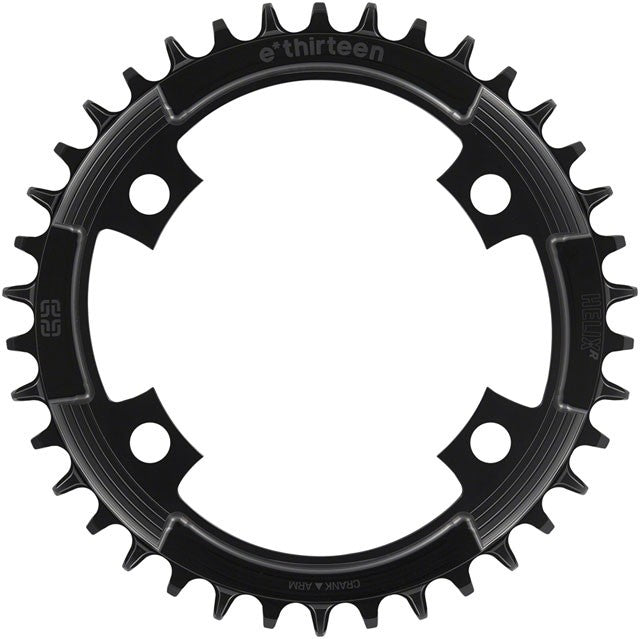e*thirteen Helix R 107 BCD 4-Bolt Chainring - 40t, 11/12-Speed, 107BCD, Black 1
