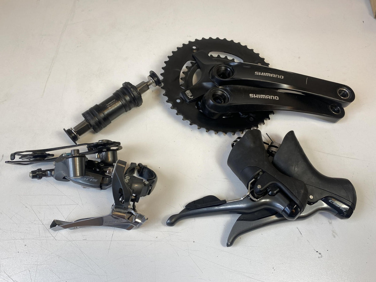 Used Shimano Claris R2000 2x8 Speed Mini Groupset 48/30t 1