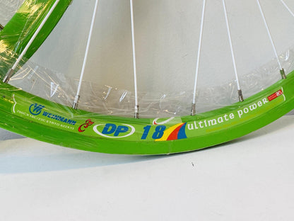 Weinmann DP18 NMSW 700c Track Wheelset Fix / Fix 32h Origin-8 Hubs - Green/White 3
