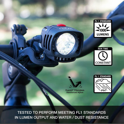 NiteRider EPro 1000 E-Bike Headlight – 1000 Lumen Hardwired Electric Bike Light, 2