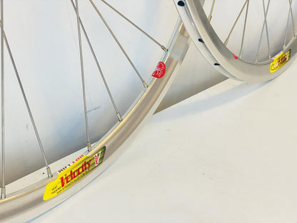 Velocity Pro Elite Deep-V 700c Tubular Track Wheelset Fix/Fix 32h 100/120 Silver 2
