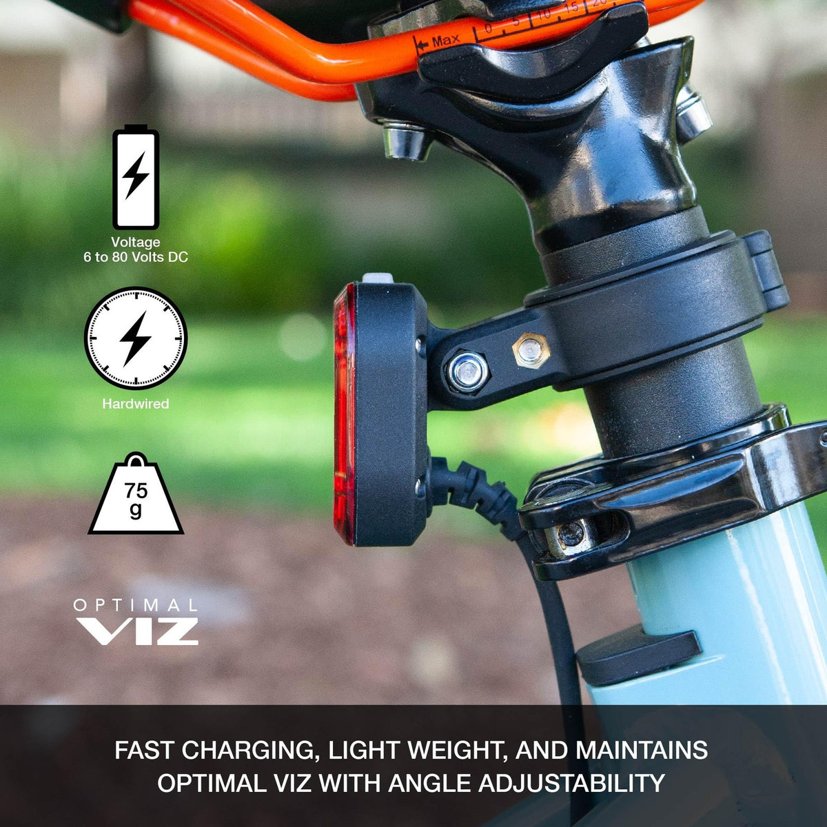 NiteRider Emax+ 150 E-Bike Taillight – 150 Lumen Rear Electric Bike Light, 6 3