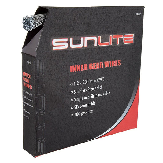 Sunlite Shift Cables Cable Gear Sunlt 1.2x2000 Ss Slk Sis Bxof100 1