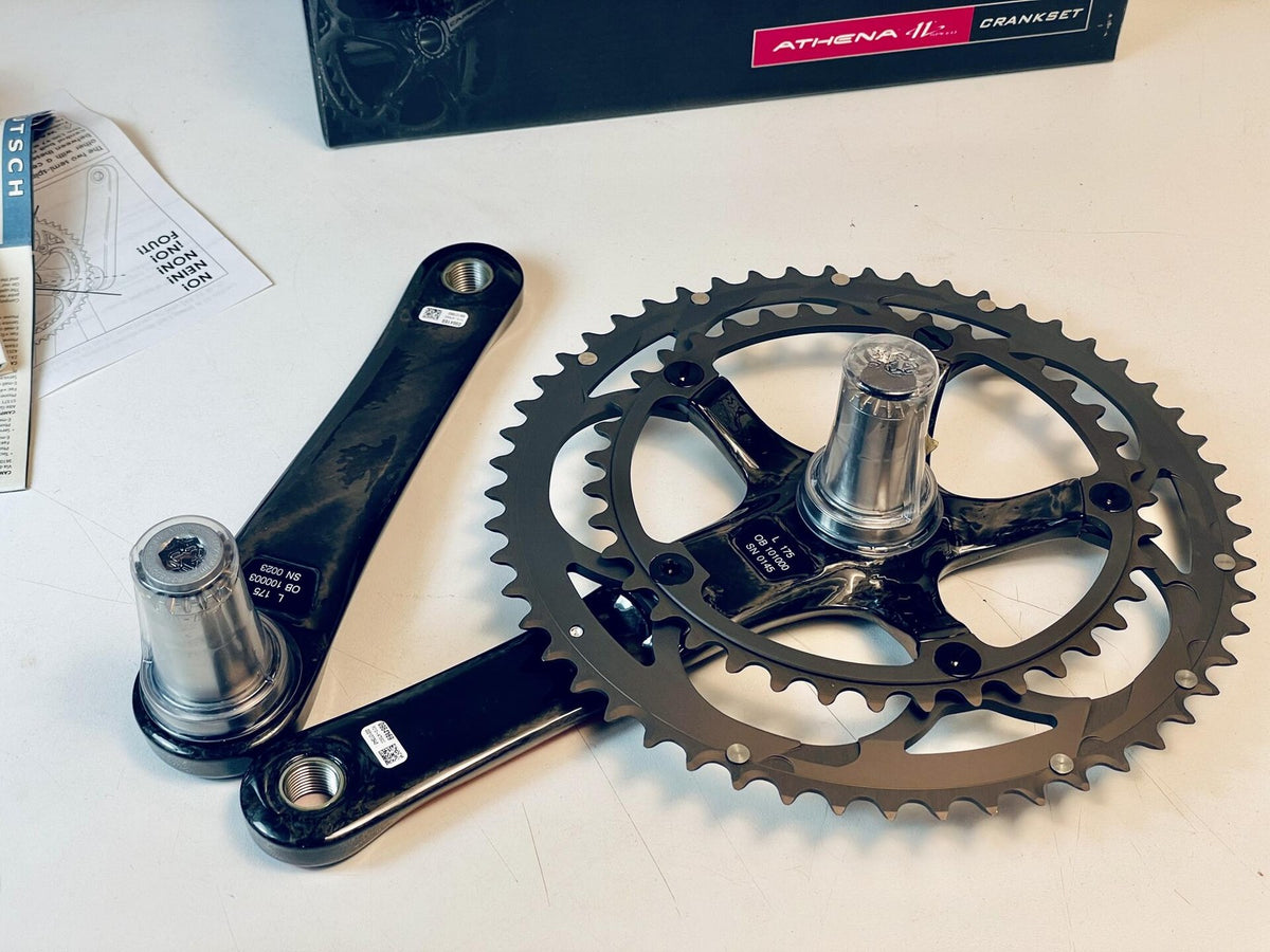 NOS Campagnolo Athena Carbon 11-Speed Ultra Torque Crankset 175mm 53/39t Road 4