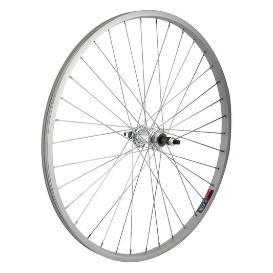 WM Wheel Rear 26in (559x19mm) Alloy Silver 36H FW 5/6/7sp Bolt-On 135mm 14gucp 1