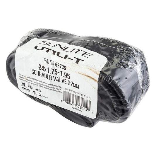 Sunlite Utili-T Standard Schrader Valve Tubes Bulk 24x1.75-1.95 Sv32 Bxof50 1