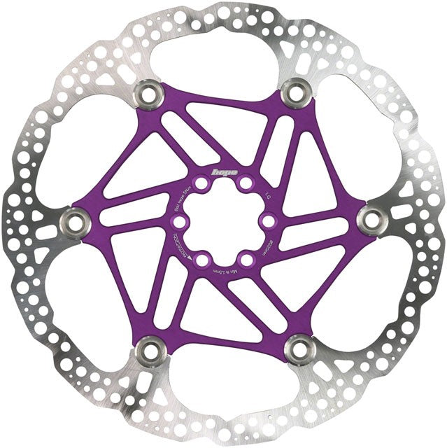 Hope Floating Disc Brake Rotor - 220mm, 6-Bolt, Purple 1