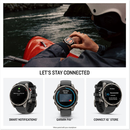 Garmin fenix 8 Pro 51mm AMOLED Sapphire Watch Watch Grey/Black Silicone 4