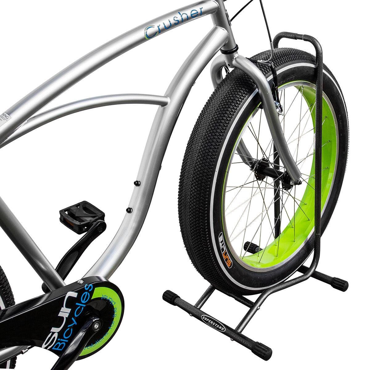 Willworx Fat Rack Super Stand 1 Bike Display Stand fits 3.8" to 5" Fat Tires 2