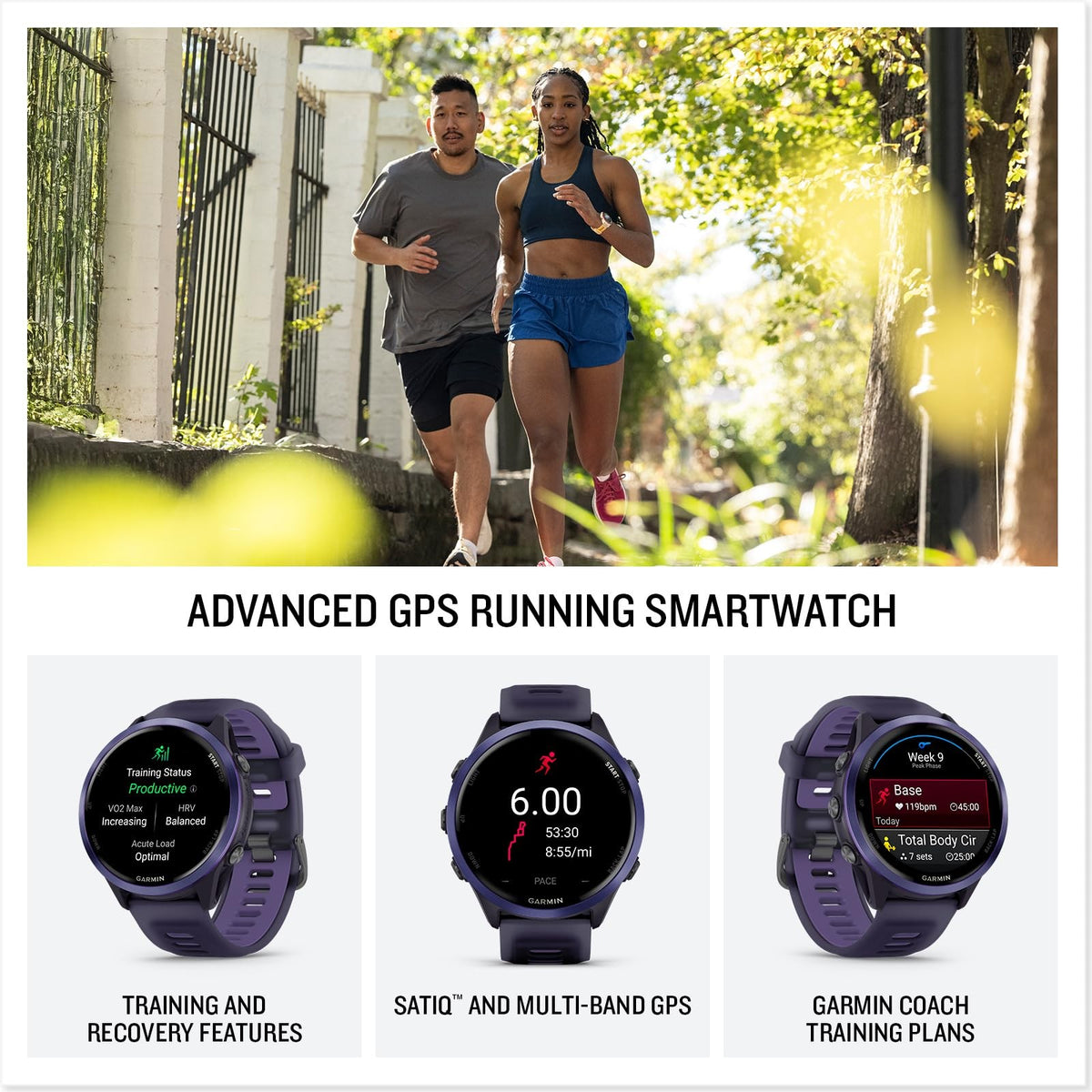 Garmin Forerunner 570 Watch 47mm Indigo/Translucent Imperial Purple Silicone 2