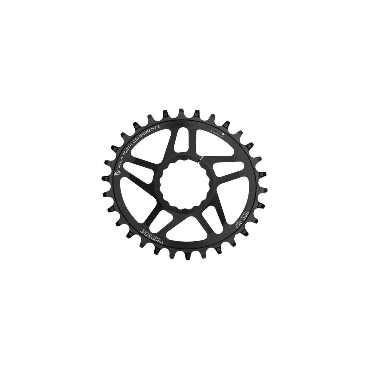 Wolf Tooth Components Drop-Stop PowerTrac 32t Chainring Cinch Black 1