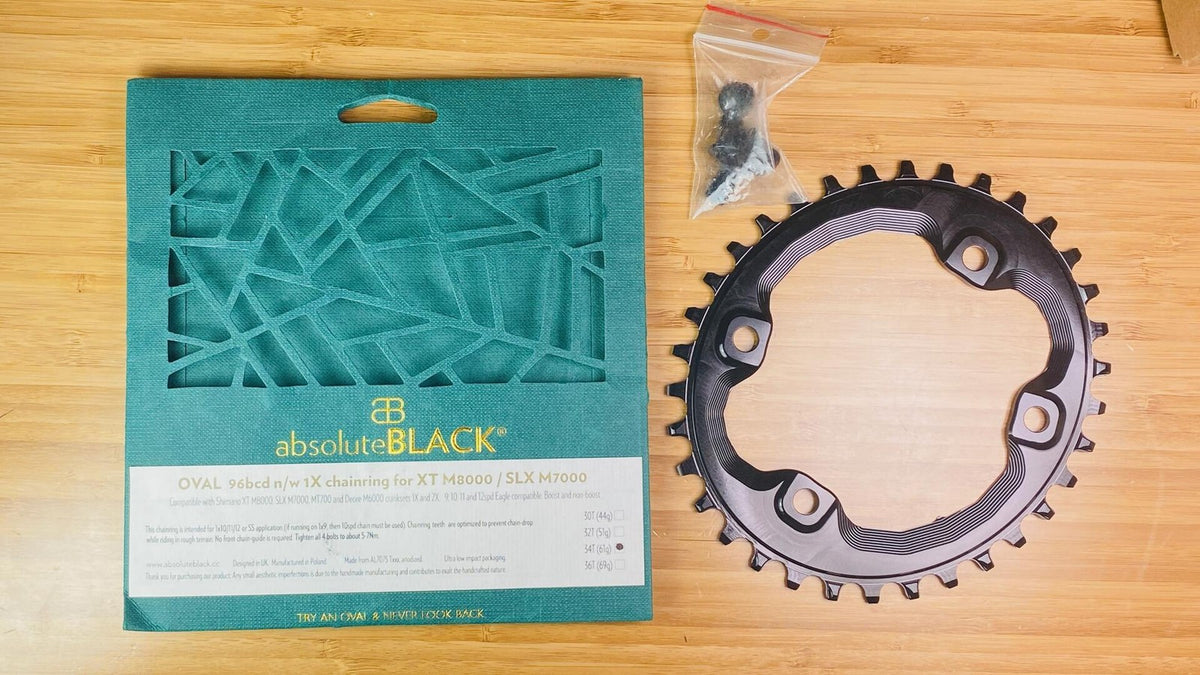 absoluteBLACK OVAL 96bcd XT N/W Chainring XT-M8000/SLXM7000 34t - Black 1