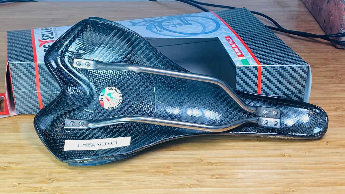 ARTE SELLE Stealth 2000 Carbon Titanium Rail Blue Racing Saddle Made in Italy 5