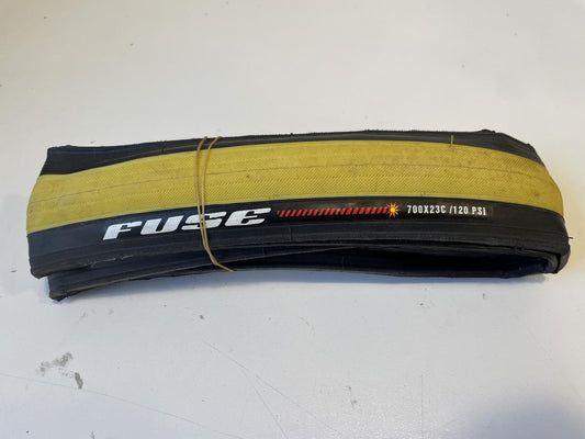 Vintage NOS Maxxis FUSE 700x23c Yellow Folding Tire 1