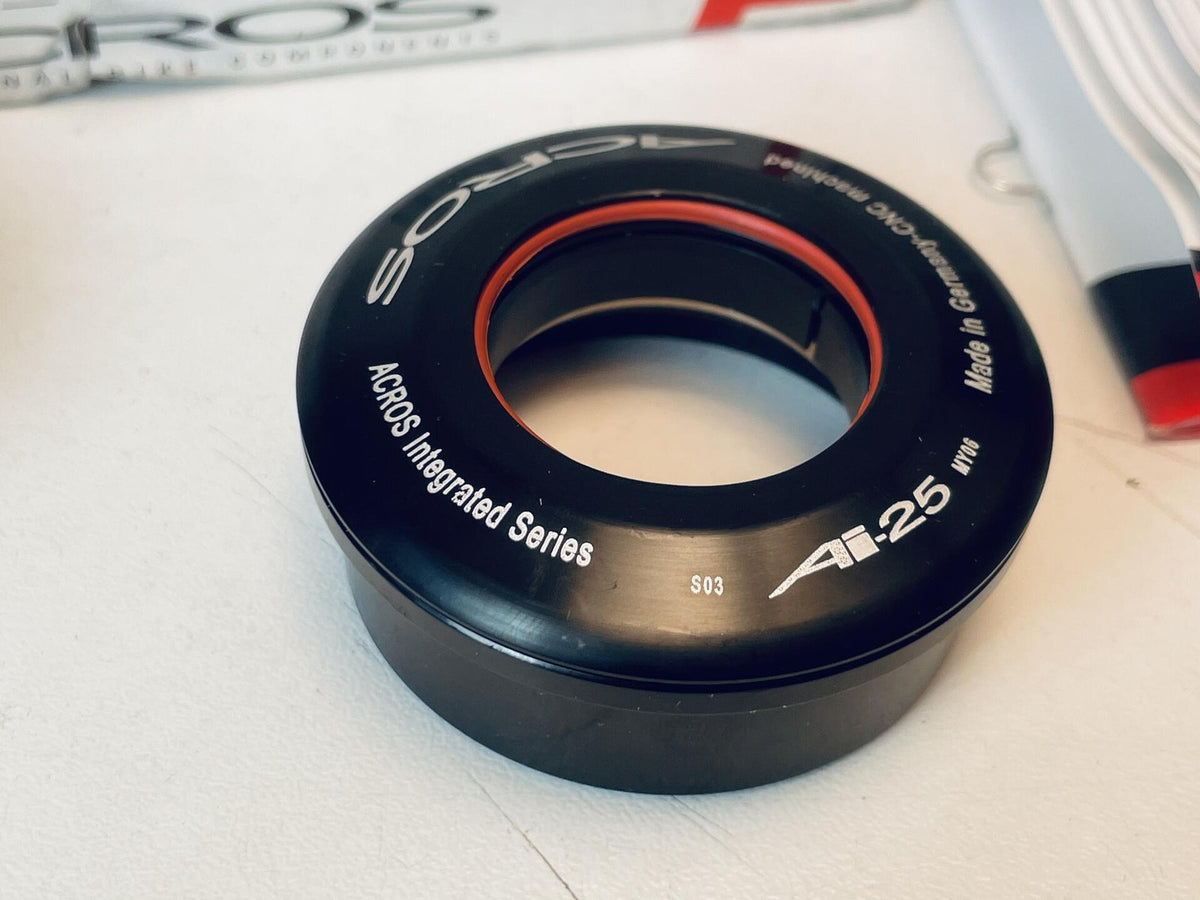 NOS ACROS Ai-25 S03 Integrated Threadless 1-1/8" Headset Steel Bearings, Black 3