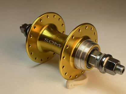 NOS Soma Somax Rear Track Hub 32h x 120mm Fixed/Fixed - Gold Anodized 4