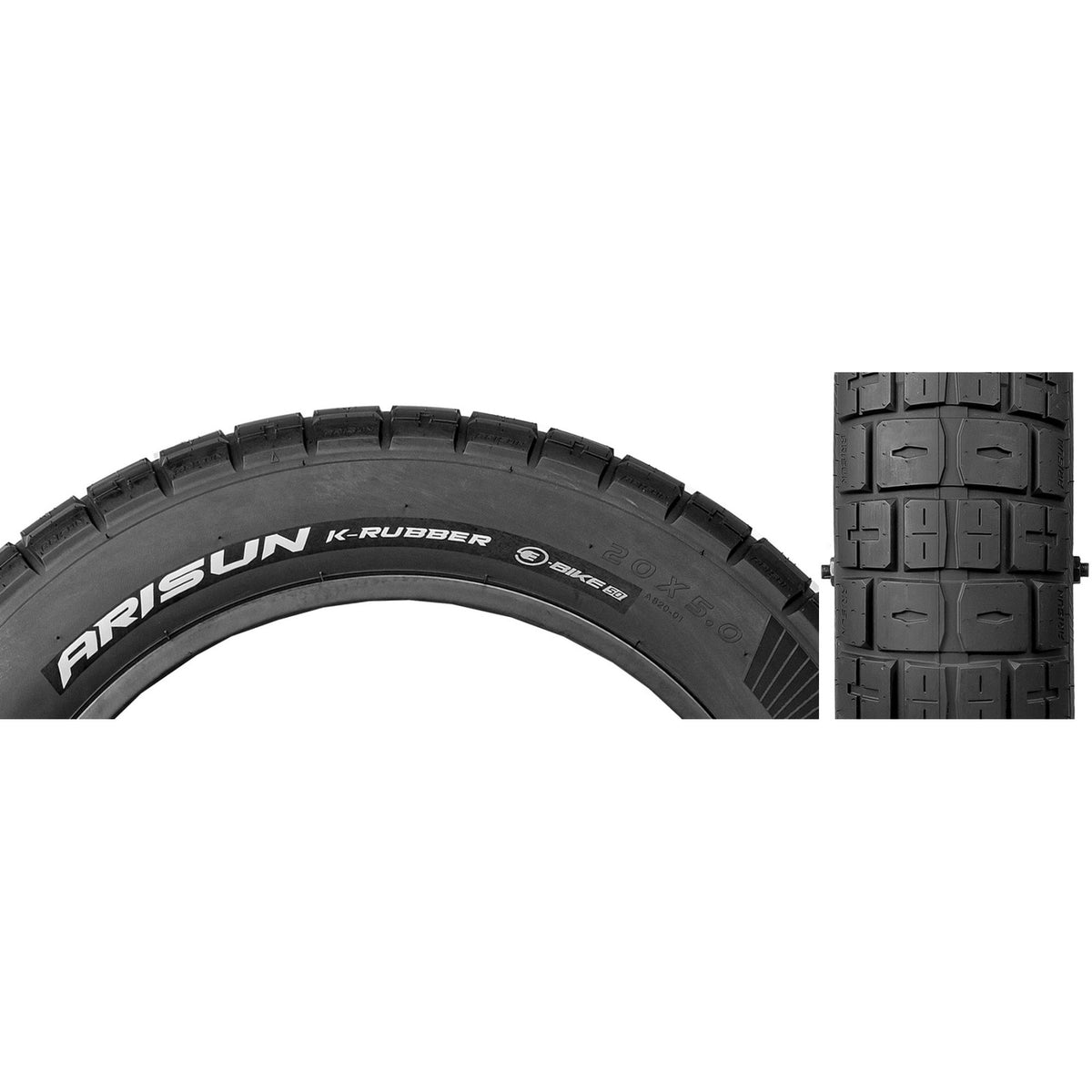 Arisun Scale Knight Tire 20x5.0 Black Wire 60TPI E50 Fat eBike 1
