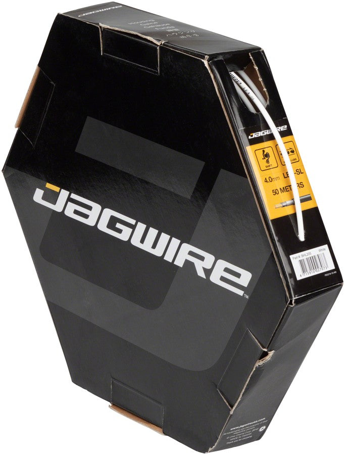 Jagwire 4mm Sport Derailleur Housing with Slick-Lube Liner 50M File Box, White 1