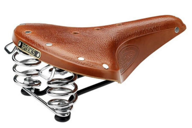 Brooks B67 Bicycle Saddle Chrome Springs HONEY Leather 1