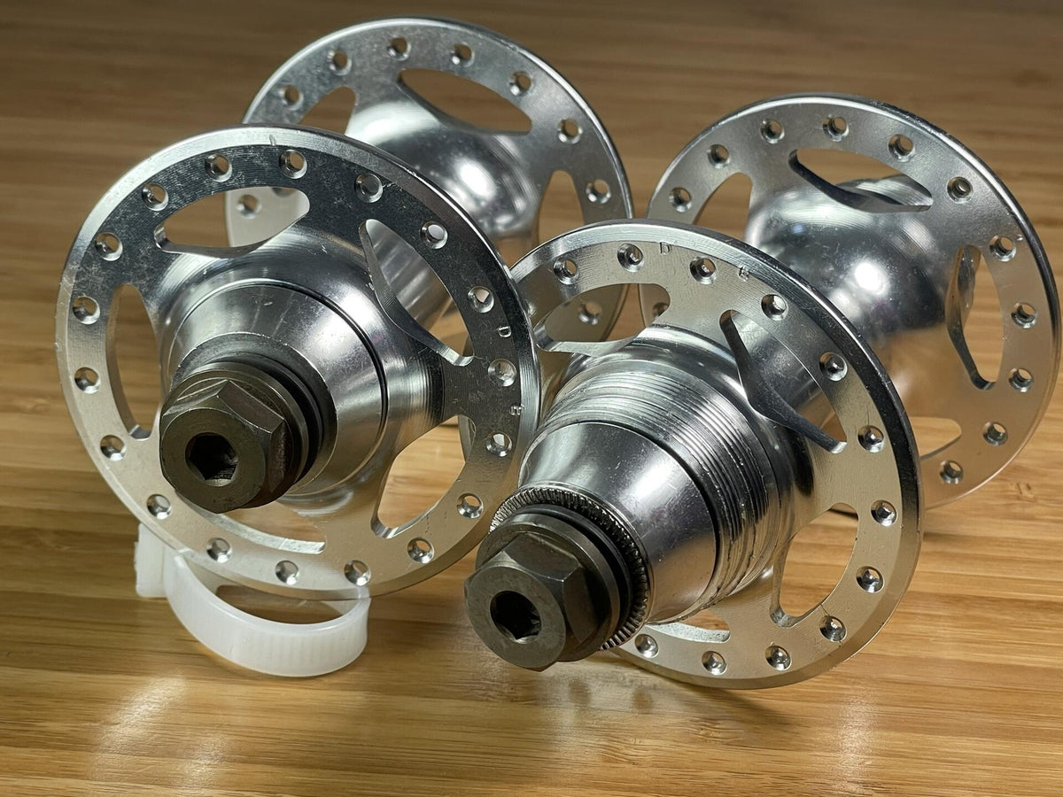 NOS All City Sheriff Star Track Hub Set 36h 100/120mm Fix / Fix Polished Silver 4