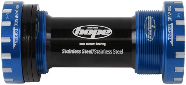 Hope BSA Threaded Bottom Bracket - 68/73mm, For 24mm Spindle, Stainless, Blue 1