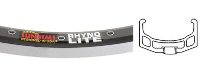 Sun Ringle Rhyno Lite 26" Bicycle Rim:Durable Double-Wall, 32H, Tube-Only, Blac 1