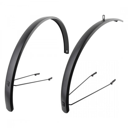 SKS Edge AL 46 Black Aluminum Fender Set for 700c Wheels, 25-35mm Tires 1