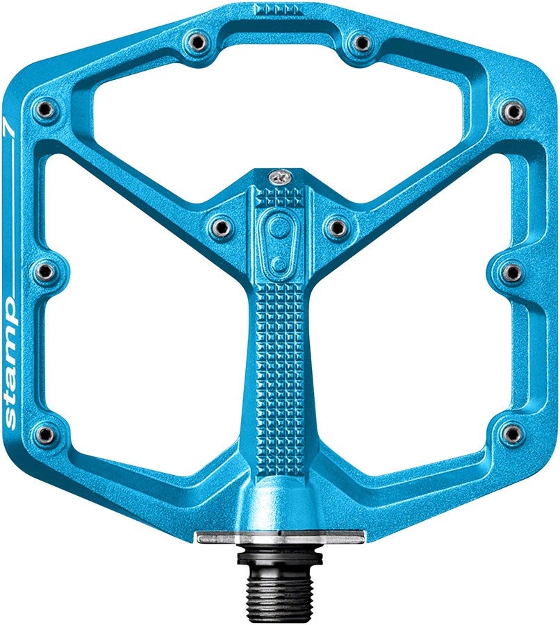Crank Brothers Stamp 7 Pedals - Platform, Aluminum, 9/16", Electric Blue, Large 1