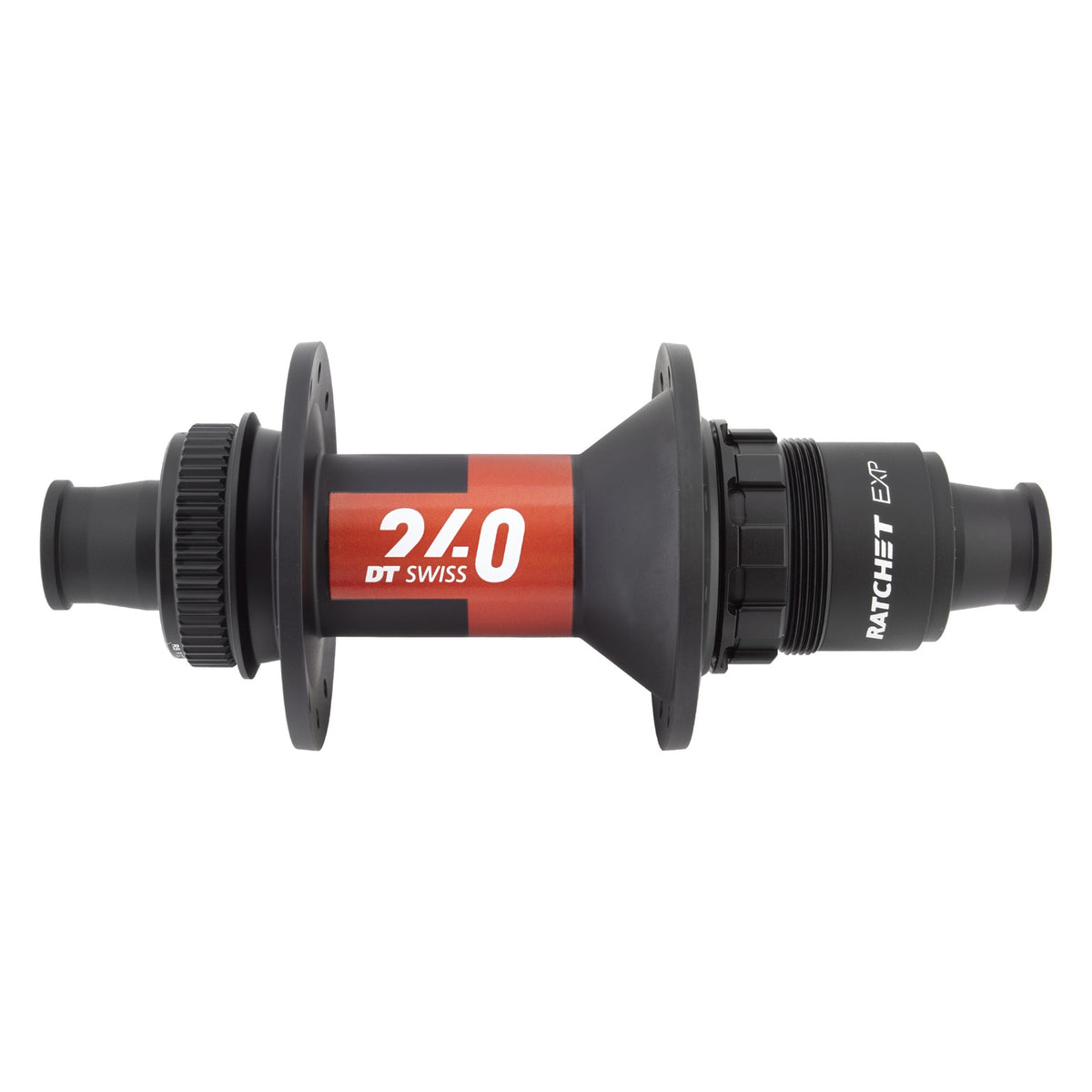 DT Swiss 240 EXP Rear Hub - 12 x 142mm, Center-Lock, XDR, Black/Red, 24H, 36pt 1