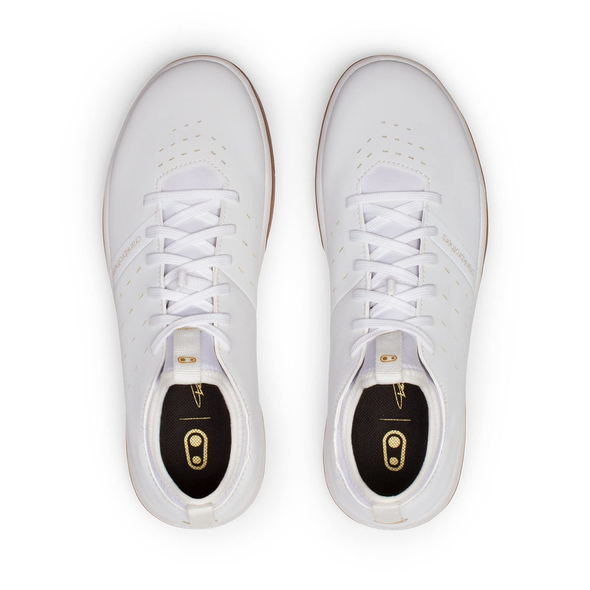 Crank Brothers Mountain Shoes STAMP STREET LACE WHITE / GOLD - GUM OUTSOLE 8.0 9