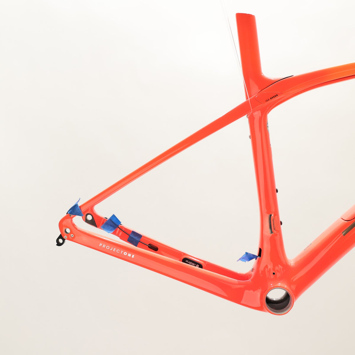 Trek Project 1 Domane SLR Gen 3 Frame, Coral Yellow Fade 4