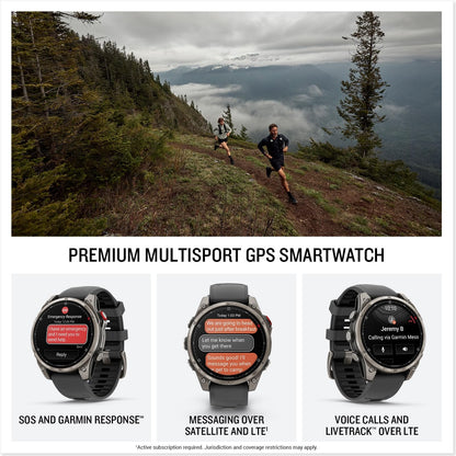 Garmin fenix 8 Pro 47mm AMOLED Sapphire Watch Watch Grey/Black Silicone 2
