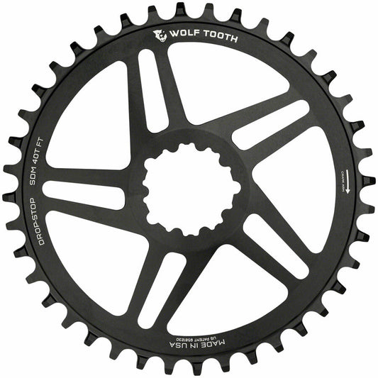 Wolf Tooth Components CX/Gravel for SRAM (Flat Top) Direct Mount Ring, 40T - Blk 1
