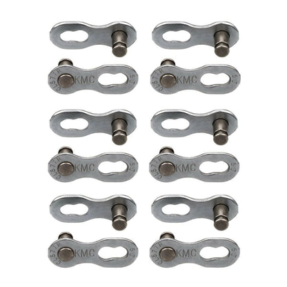 KMC MissingLink II Chain Connecting Link 7.1mm for 7/8 Speed - Silver, Card of 6 2