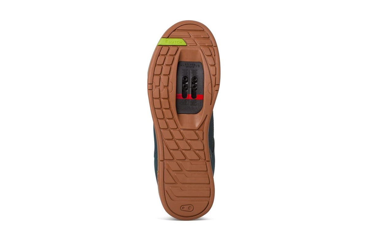 Crank Brothers Mountain Shoes MALLET LACE PETROL / LIME - GUM OUTSOLE SPLATTER 5