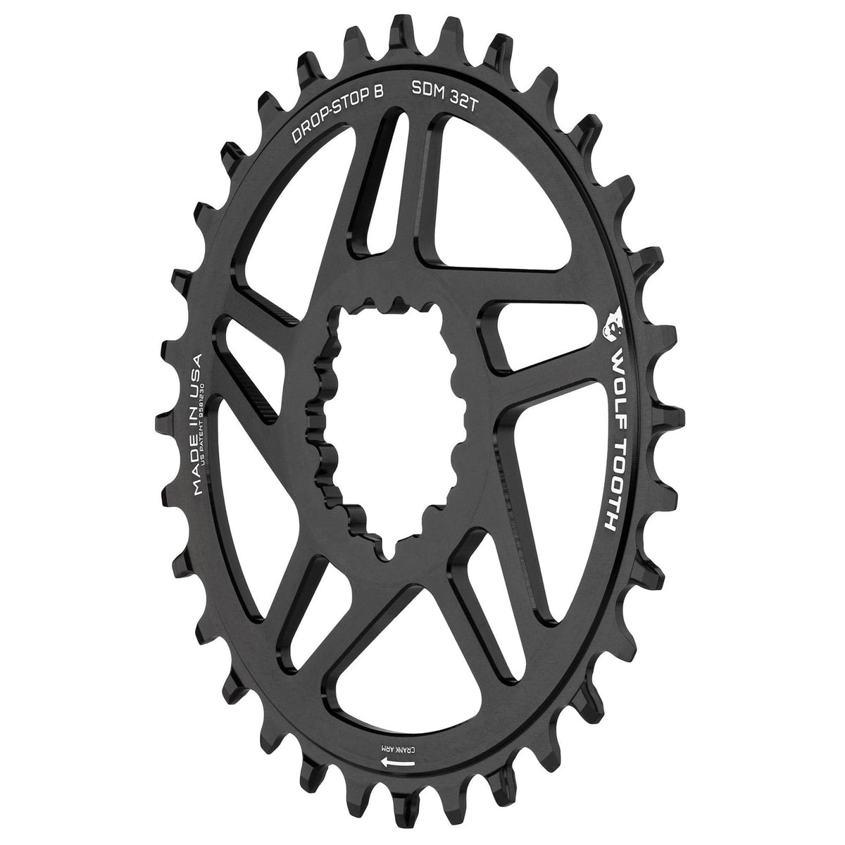 Wolf Tooth Direct Mount for SRAM BB30 Short Spindle Cranks - 32T Drop-Stop B 2