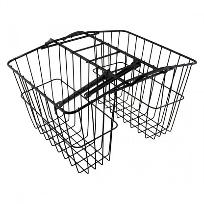 Wald Bicycle Products #520 Twin Rear Basket Black - 6.25 x 13.5 x 11" 1