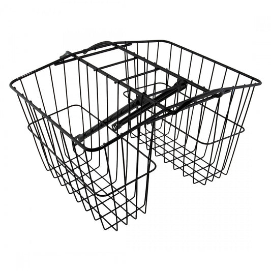 Wald Bicycle Products #520 Twin Rear Basket Black - 6.25 x 13.5 x 11" 1