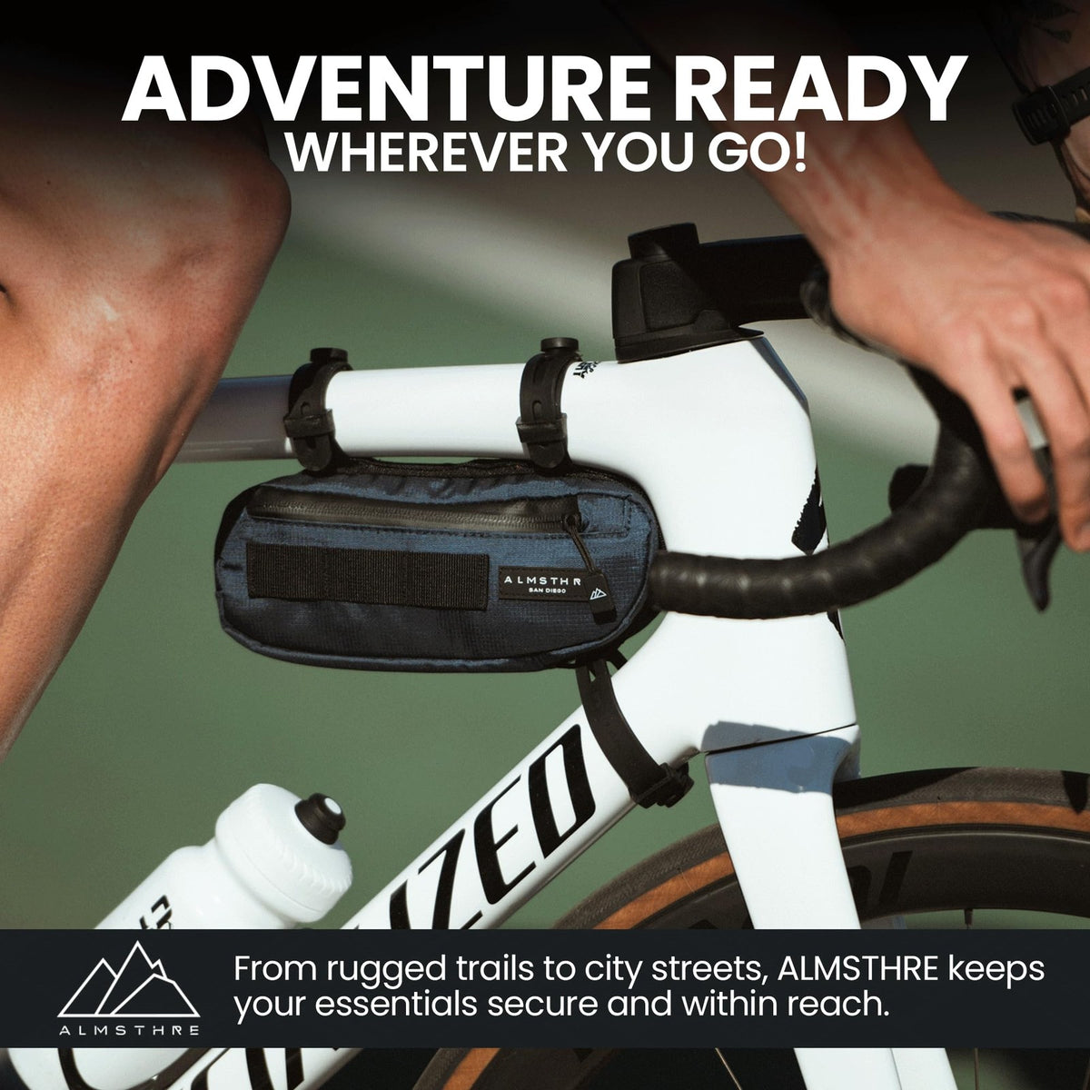 ALMSTHRE Compact Bike Frame Bag, Weather-Resistant, Cosmic Blue 4