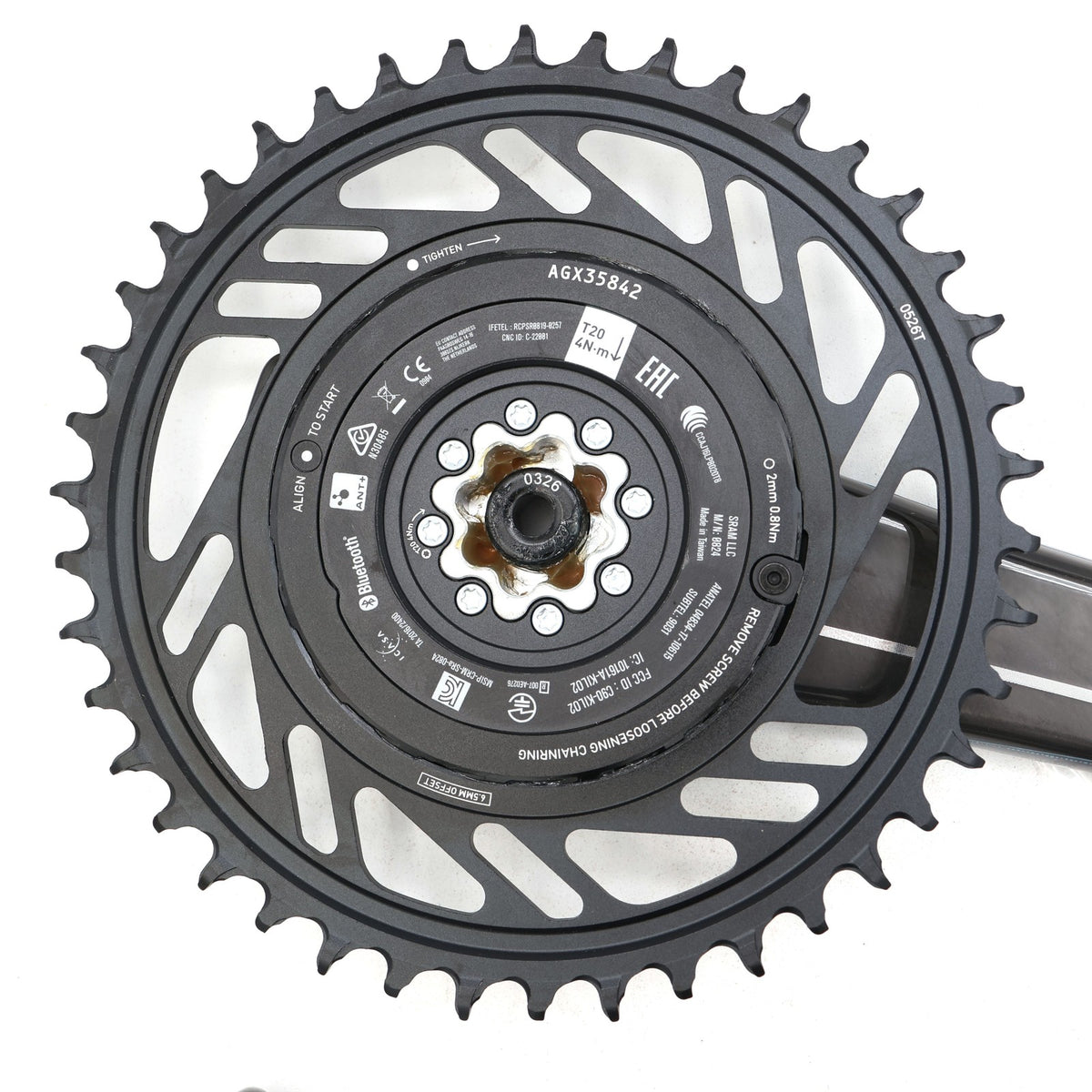 SRAM RED XPLR DUB Wide AXS E1 Quarq Power Meter Crankset 42t 4