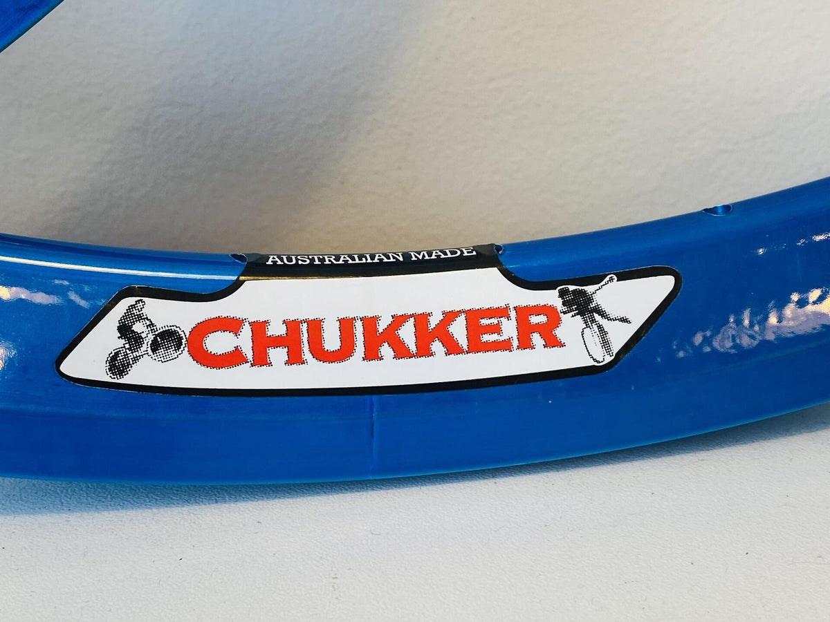 Velocity Chukker 700c Rim Set 48h Blue Anodized NMSW - Made in Australia 3