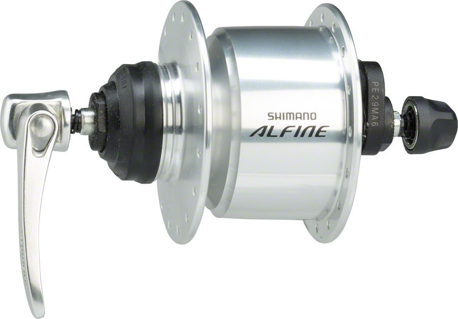 Shimano Alfine DH-S501 Dynamo Front Hub - QR x 100mm, Center-Lock, Silver, 32h 1