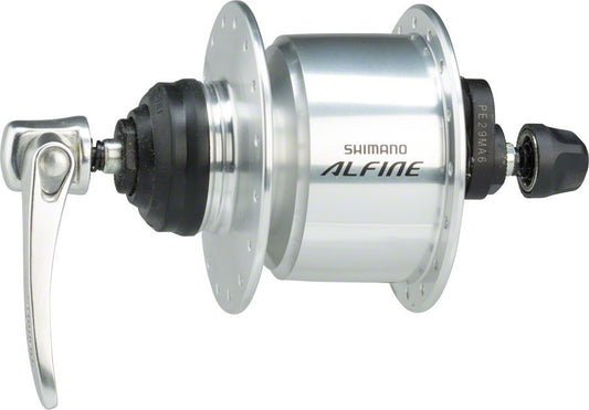Shimano Alfine DH-S501 Dynamo Front Hub - QR x 100mm, Center-Lock, Silver, 32h 1