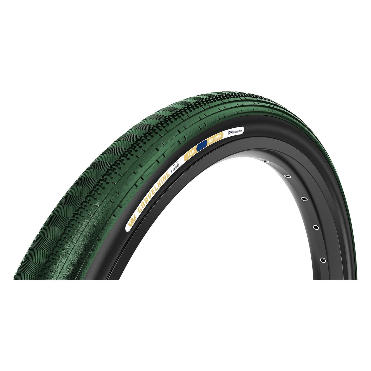 Panaracer GravelKing SS TLR Tire 700x45c Tubeless Ready British Racing Green/Blk 1